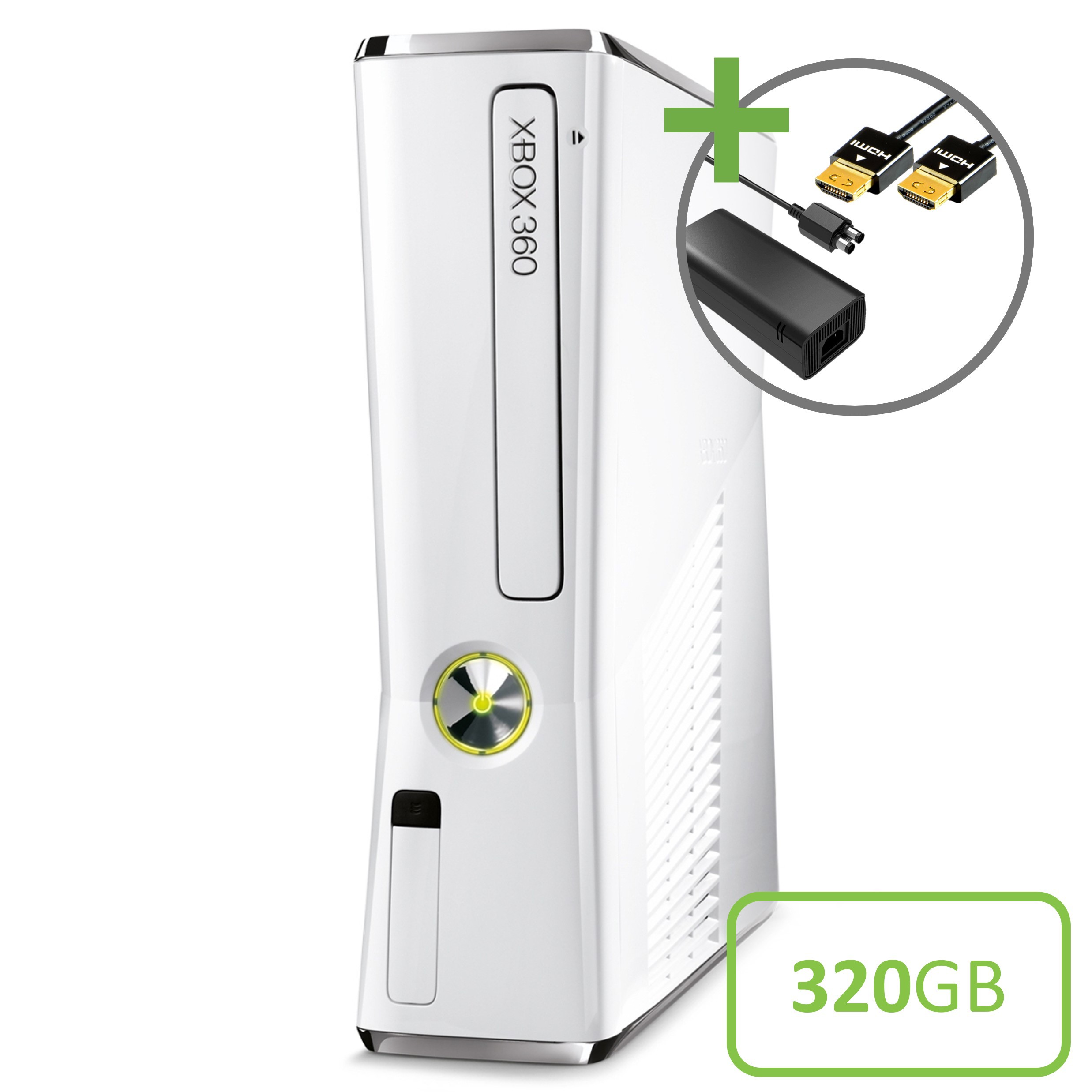 Microsoft Xbox 360 Slim Console White (320GB)