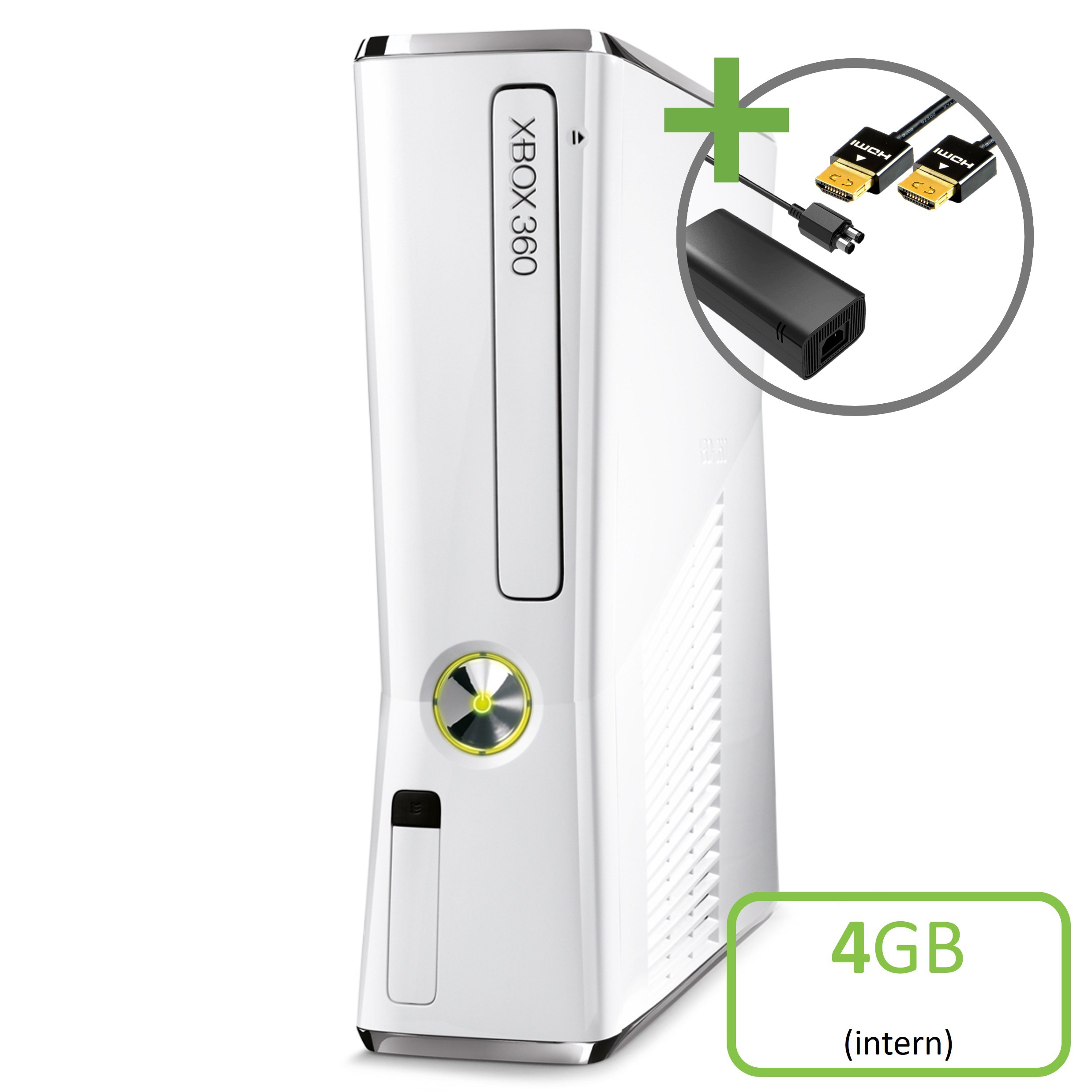 Microsoft Xbox 360 Slim Console White (4GB)