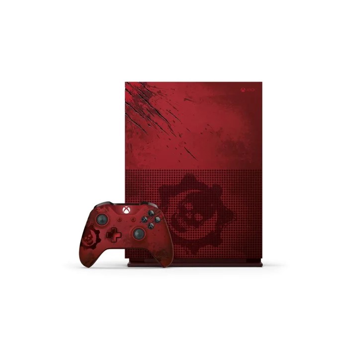Xbox One S Console + Controller - Gears of War 4 Crimson Omen Edition